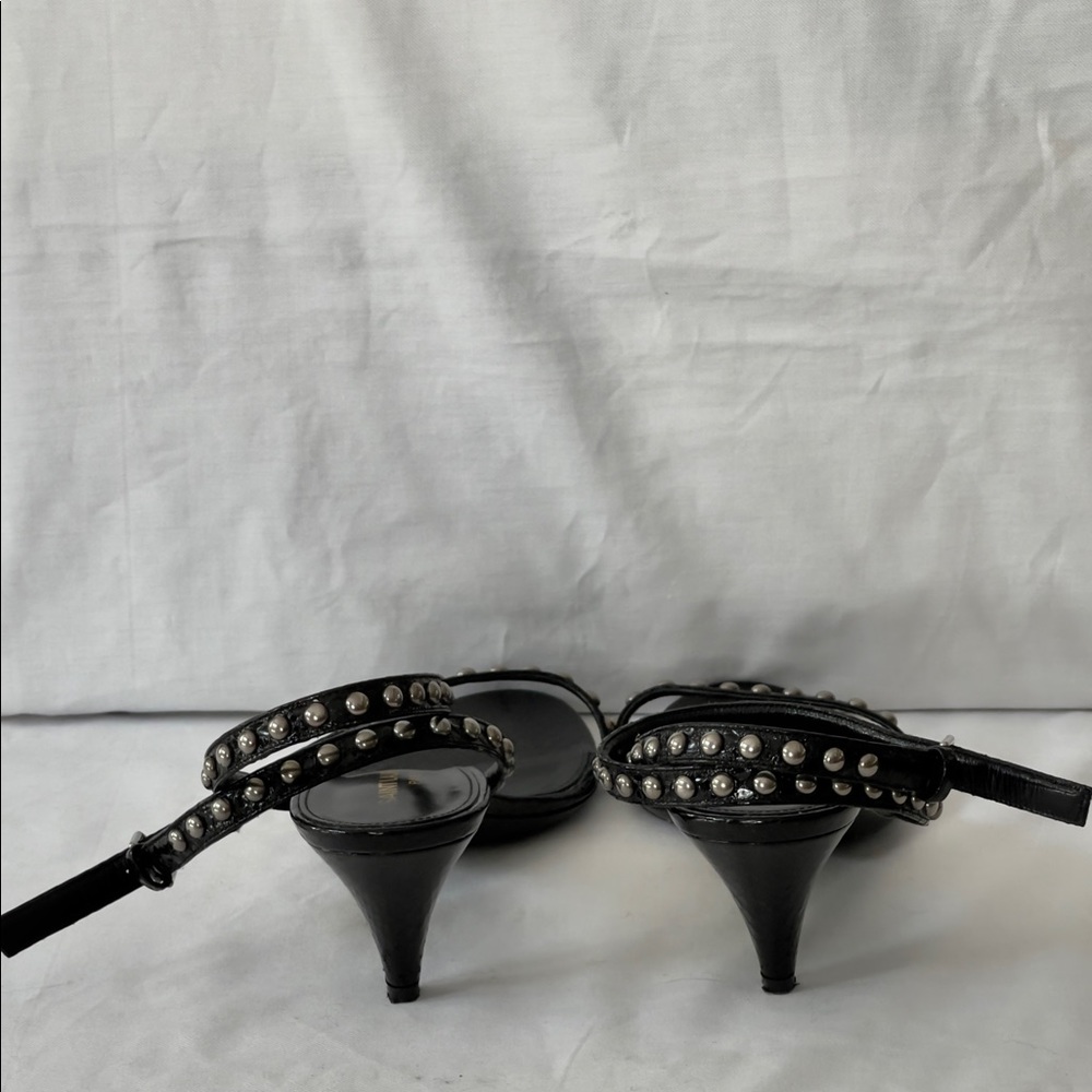 Saint Laurent YSL Kiki studded kitten heel sandals strap. Size 40 - Picture 8 of 10